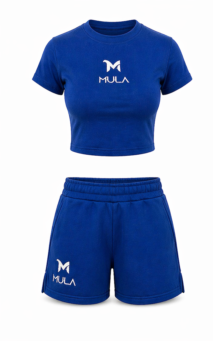 Blue short set