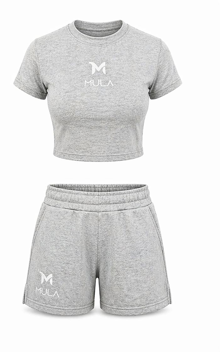 Grey short set