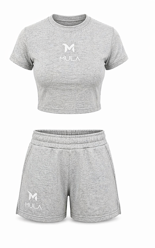 Grey short set